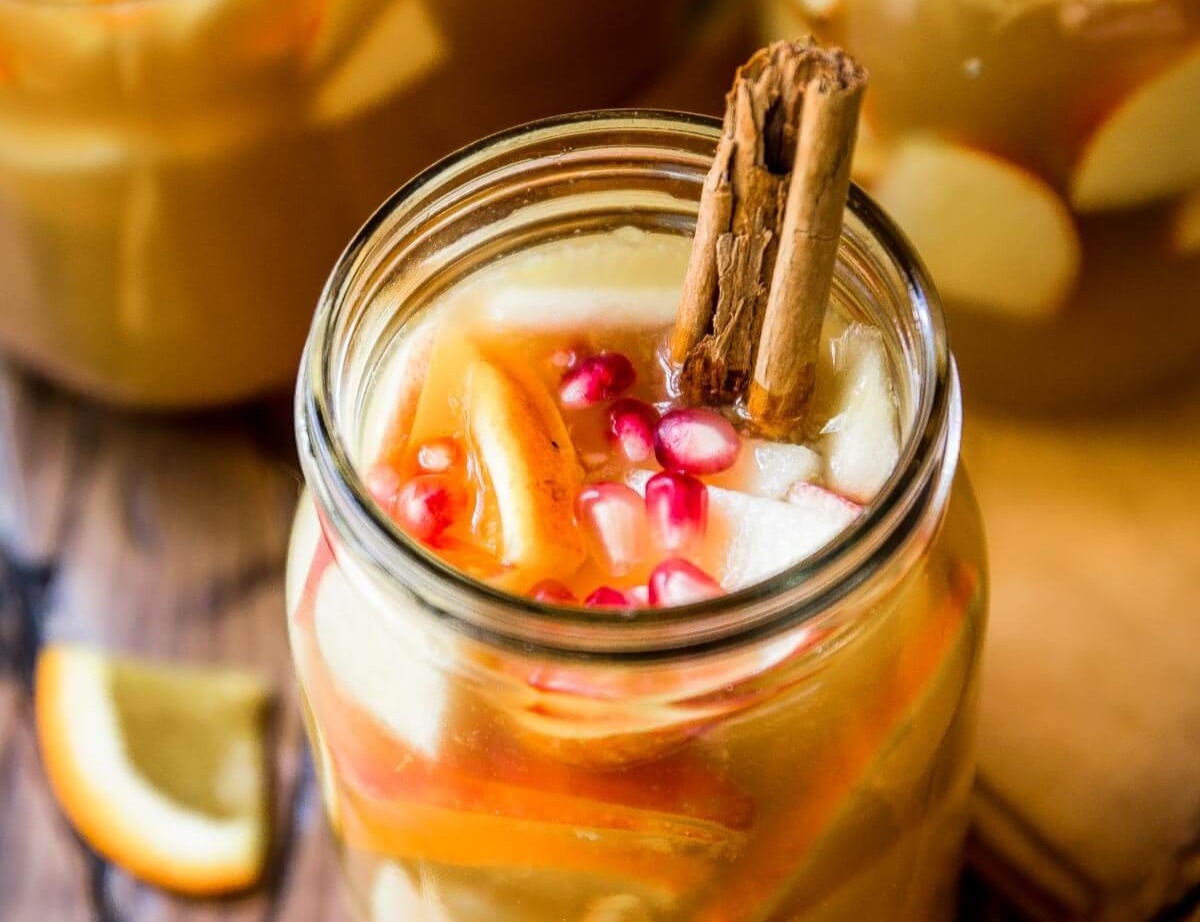 Apple Cider Autumn Sangria suggested serving