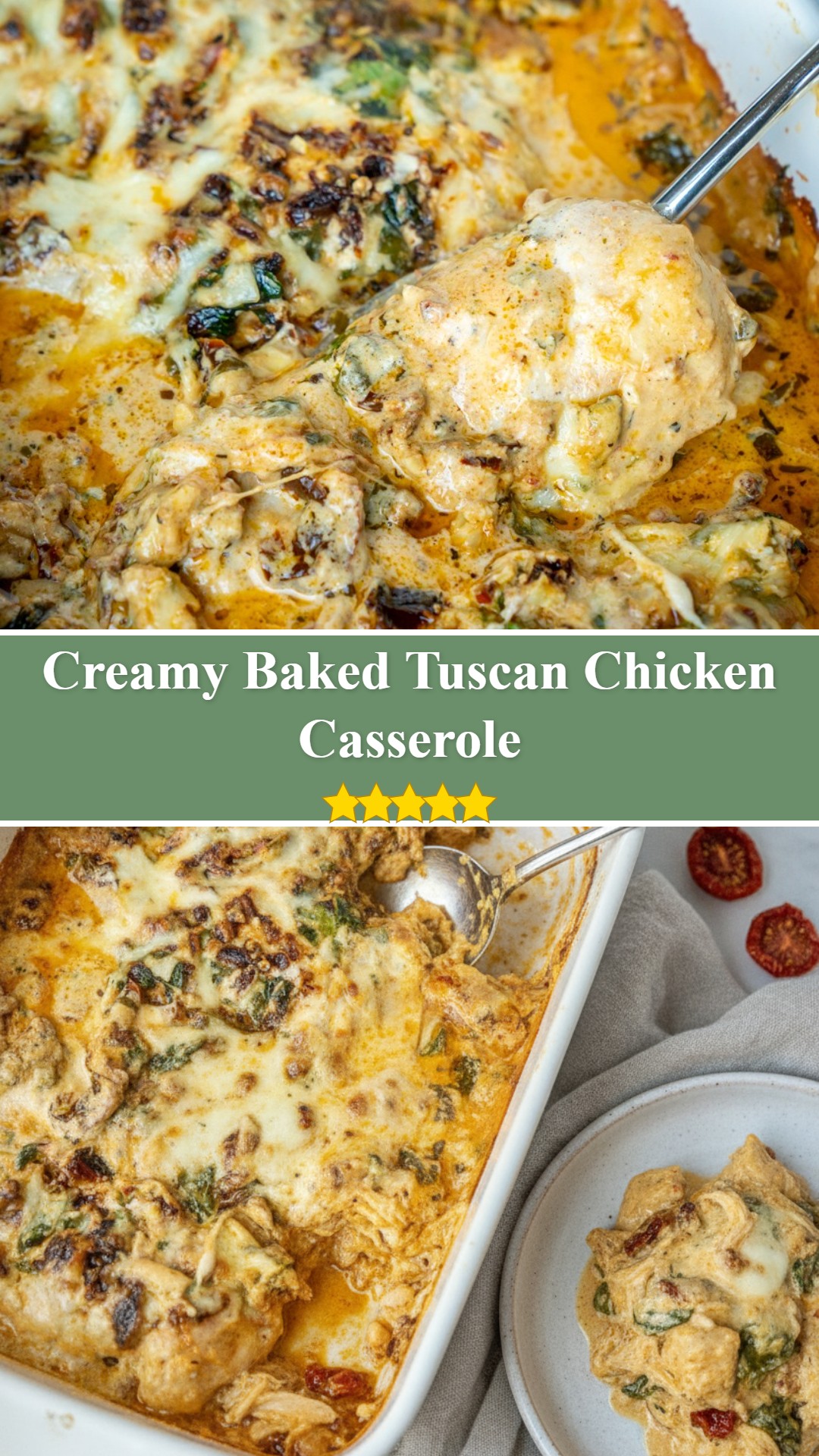 Baked Tuscan Chicken Casserole