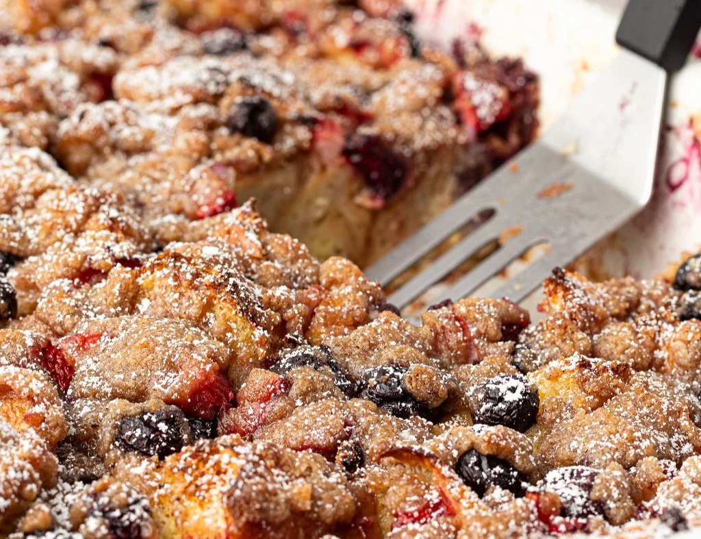 Berry French Toast Casserole top view