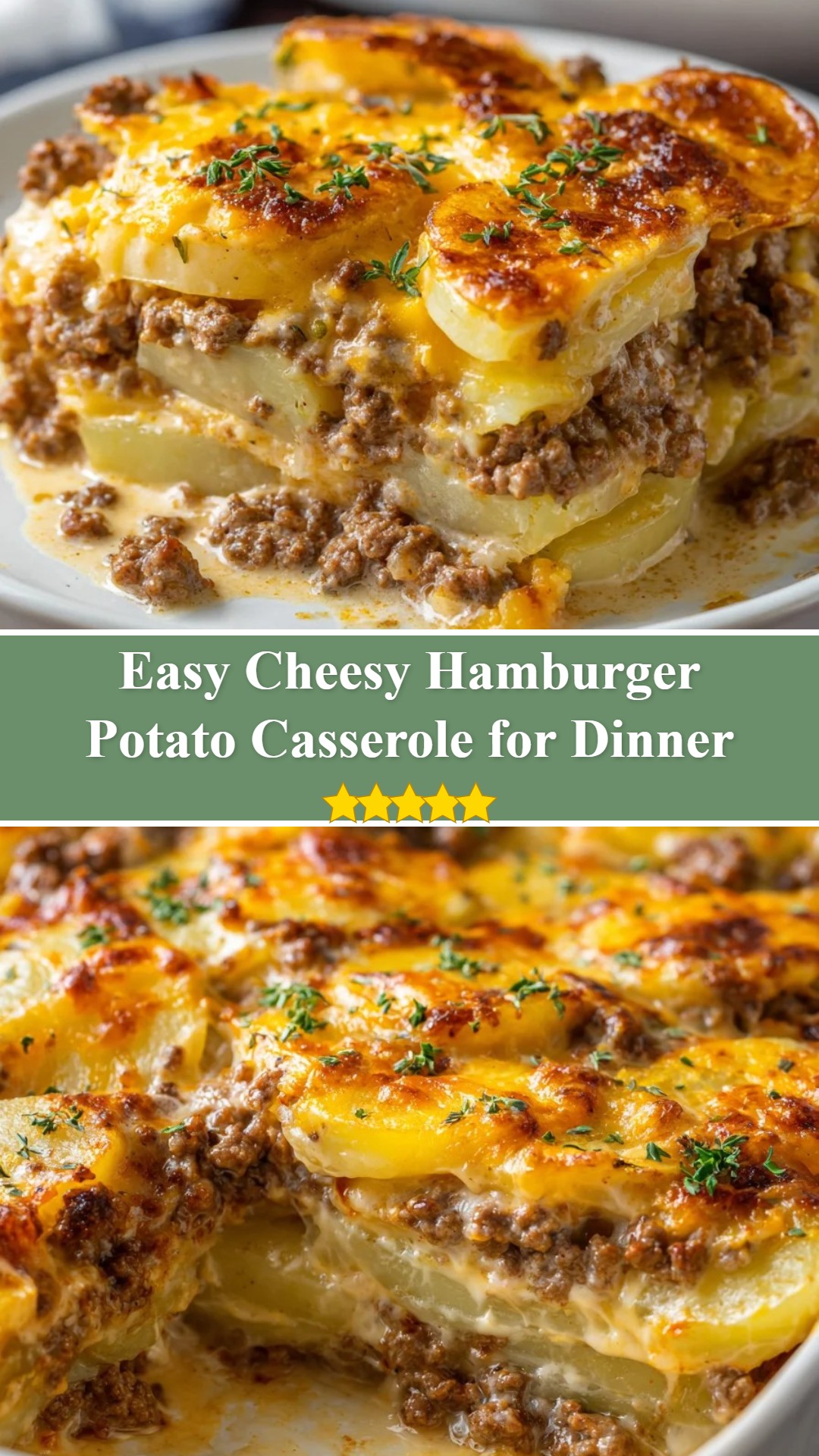 Cheesy Hamburger Potato Casserole