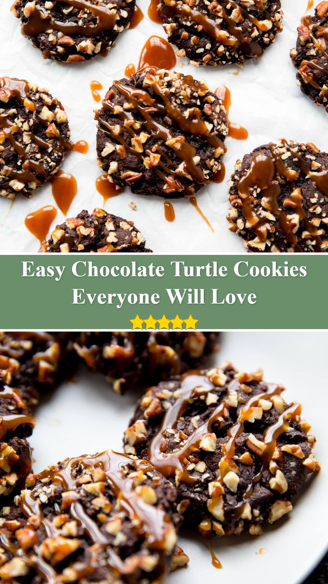 Chocolate Turtle Cookies
