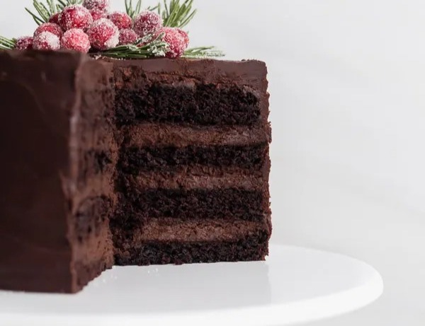 Dark Chocolate Mousse Cake - Browned Butter Blondie suggested serving