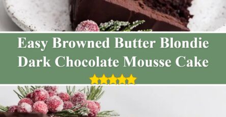 Dark Chocolate Mousse Cake - Browned Butter Blondie