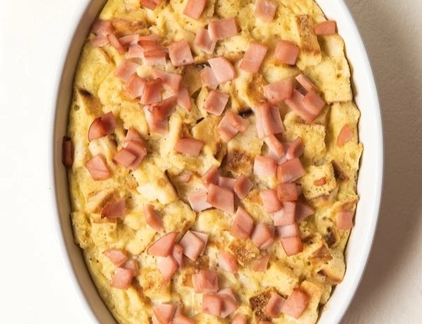Easy Eggs Benedict Casserole top view