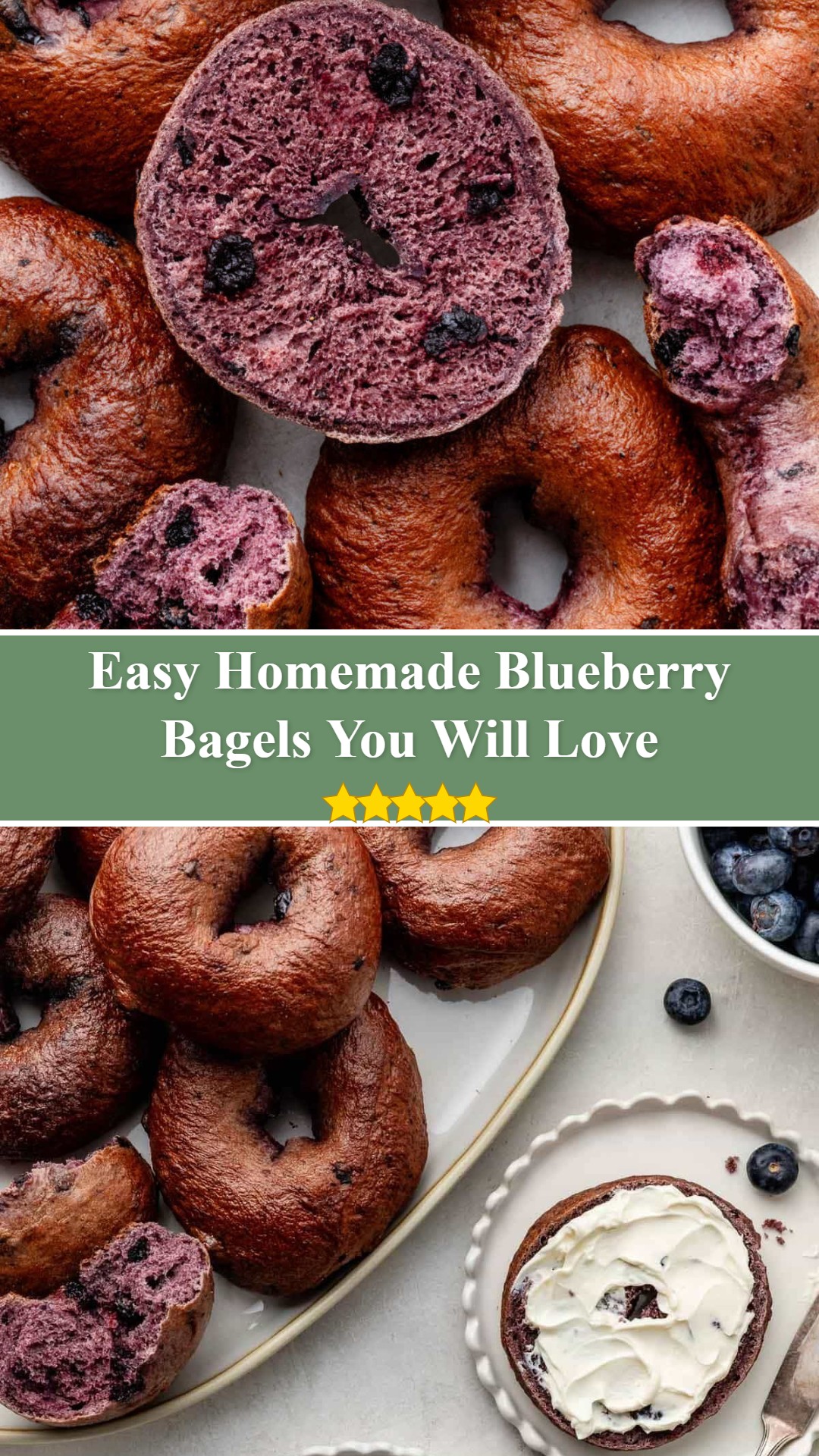 Homemade Blueberry Bagels
