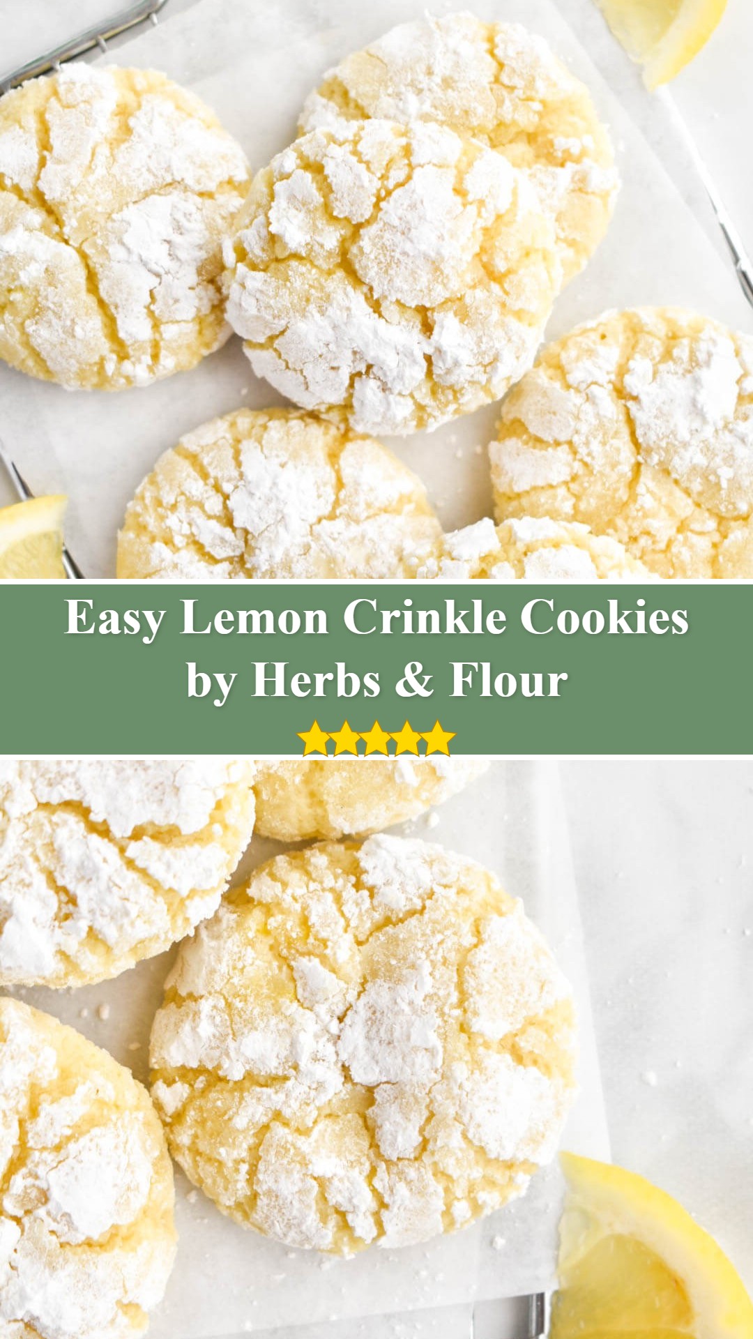 Lemon Crinkle Cookies - Herbs & Flour
