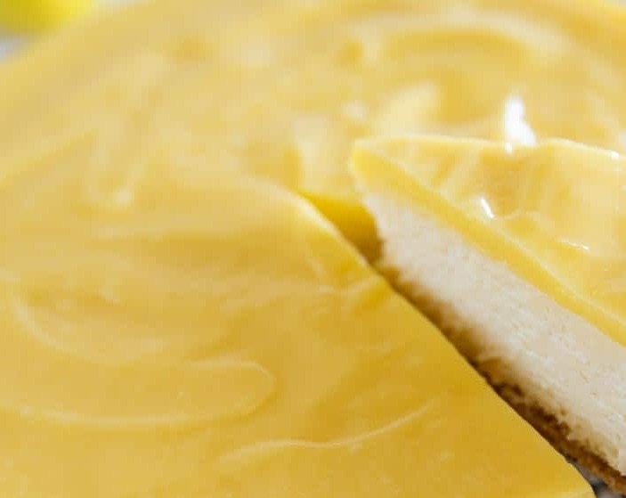 Lemon Glazed Cheesecake suggested serving