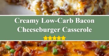 Low-Carb Bacon Cheeseburger Casserole