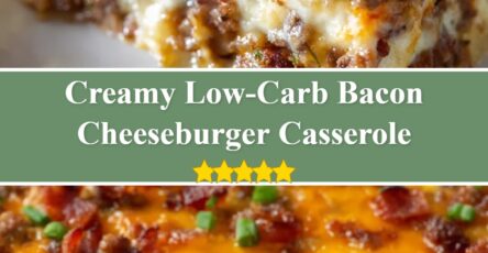 Low-Carb Bacon Cheeseburger Casserole