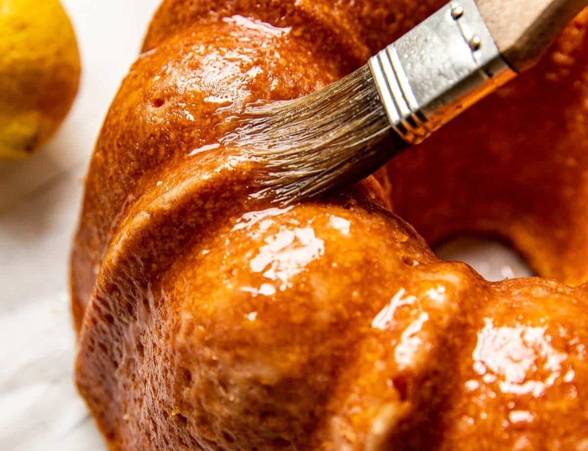 Moist Lemon Pound Cake top view