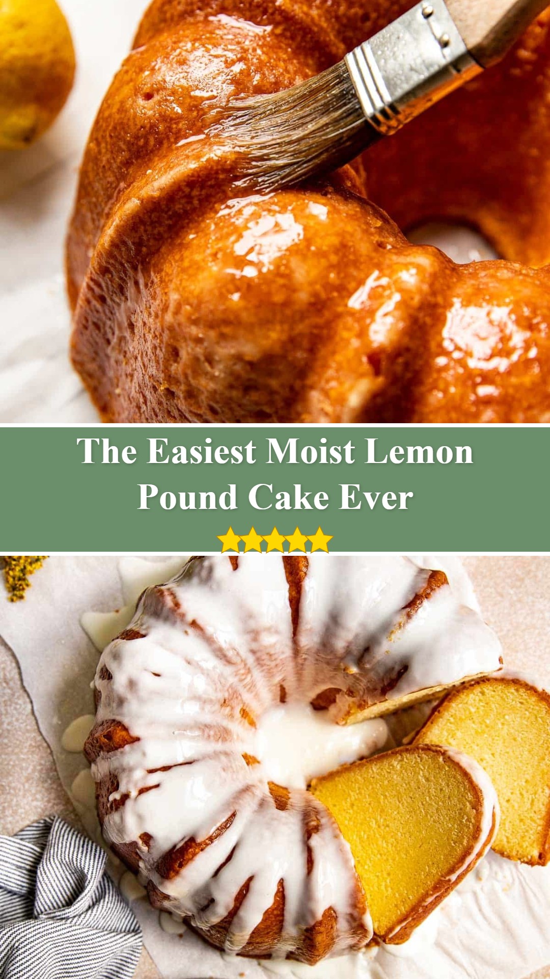 Moist Lemon Pound Cake