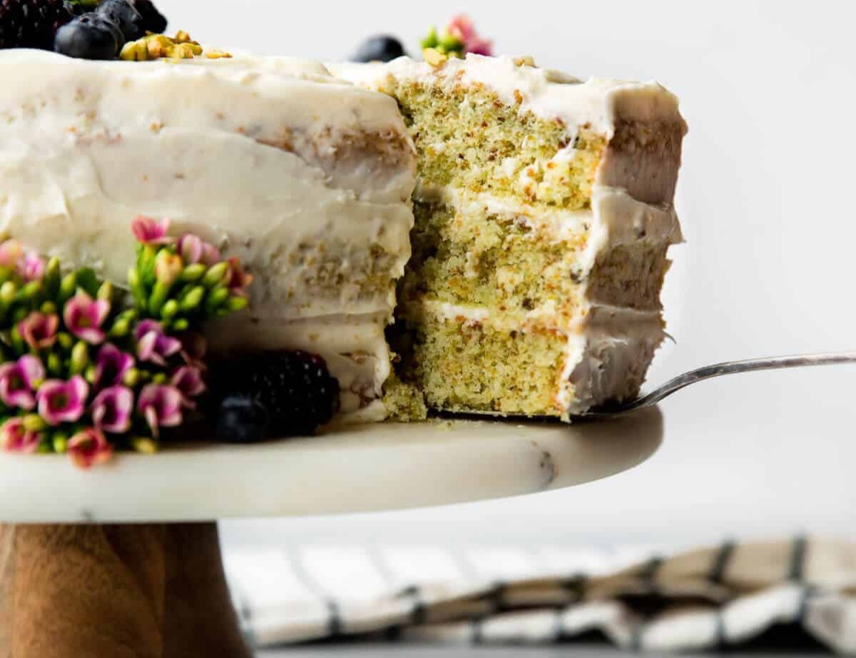 Pistachio Cake suggested serving