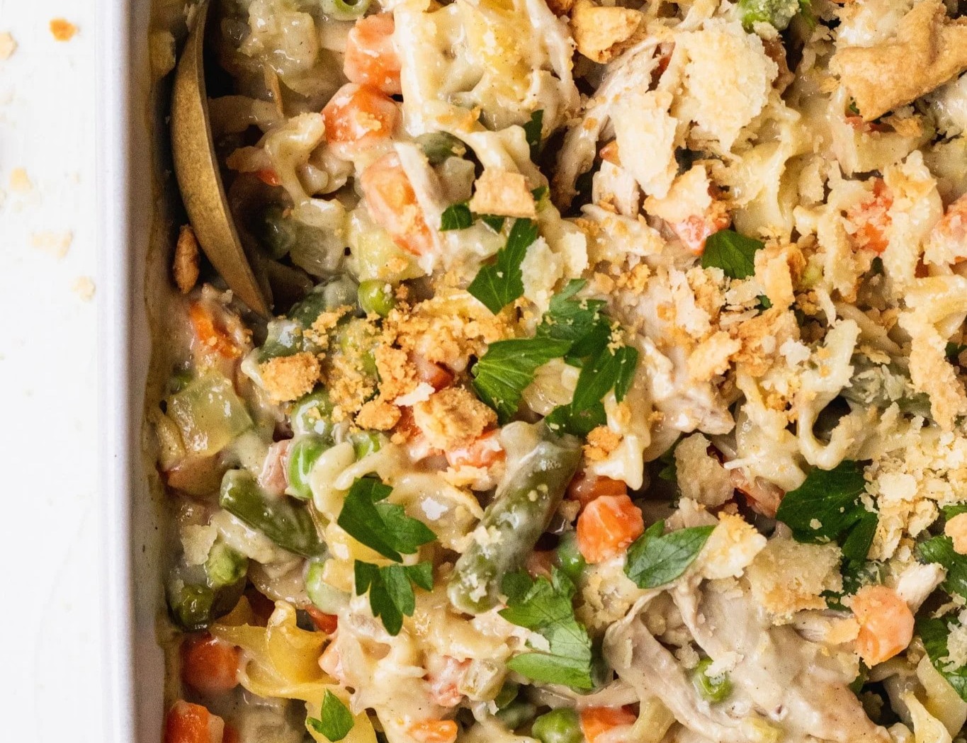 Pot Pie Pasta Casserole suggested serving