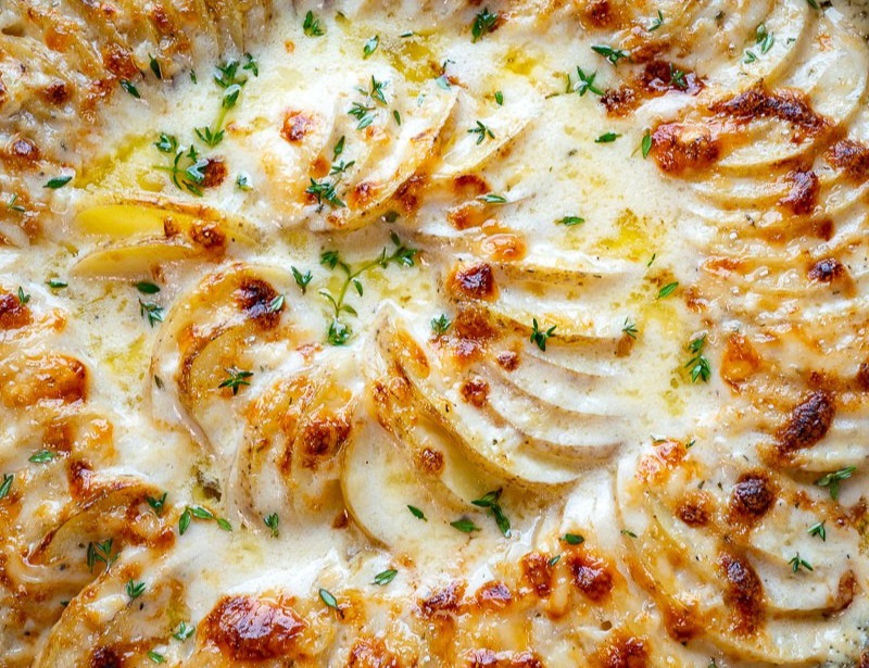 Potato Gratin top view
